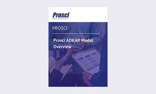 ADKAR MODEL OVERVIEW card